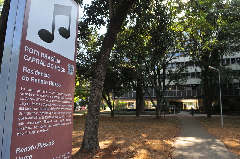 A Rota Brasília Capital do Rock tem 41 indicações de locais relacionados ao ritmo musical que marca a história da capital, como a quadra onde morou Renato Russo, vocalista da banda Legião Urbana | Foto: Joel Rodrigues/Agência Brasília