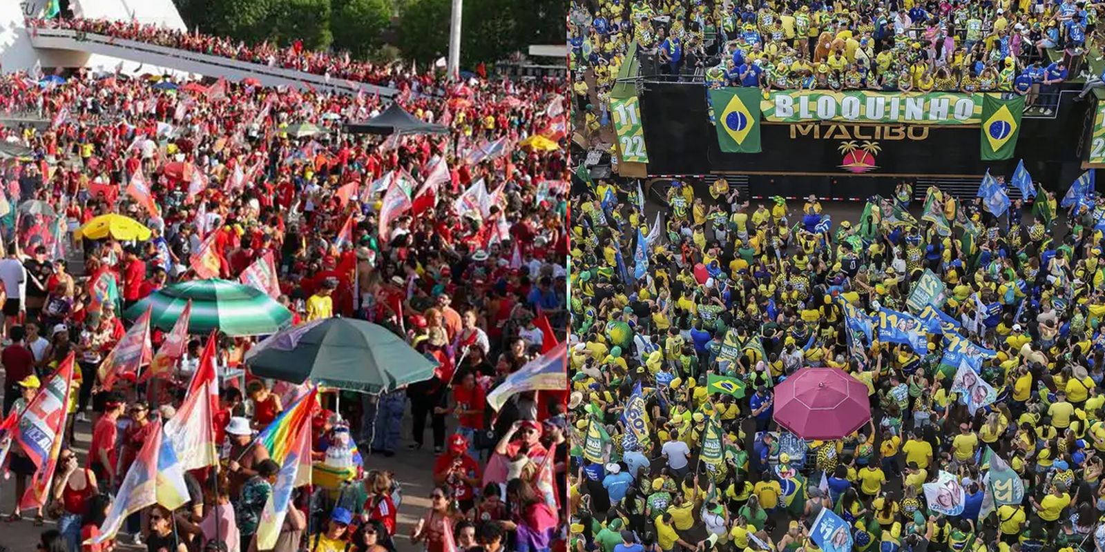 Em Brasília, manifestações em apoio a Lula e Flávio ocorrem a 2 km de distância uma da outra